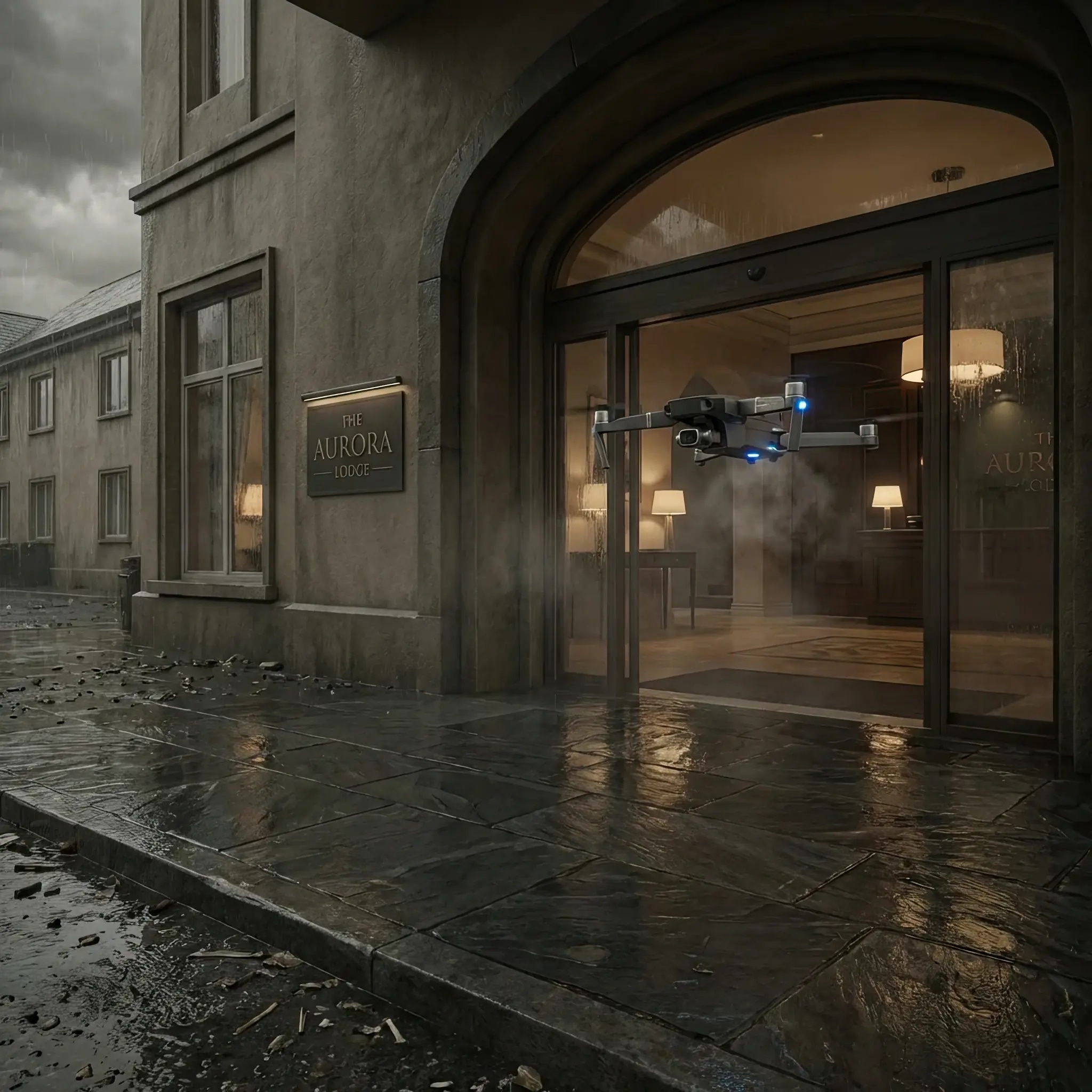 Архитектура и дизайн: Дроны-адаптеры удерживают температурный баланс в зоне главного входа при экстремальном перепаде температур