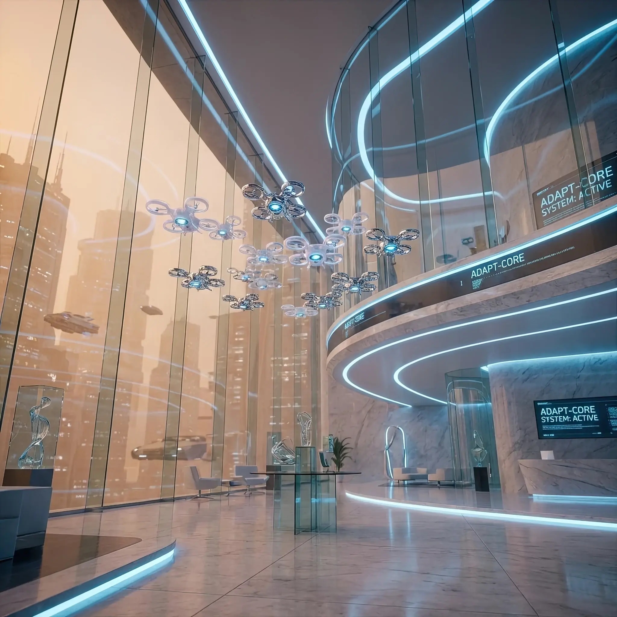 Архитектура и дизайн: Компактный робот плавно скользит по заснеженному пандусу вестибюль, оставляя за собой идеально сухой и чистый асфальт