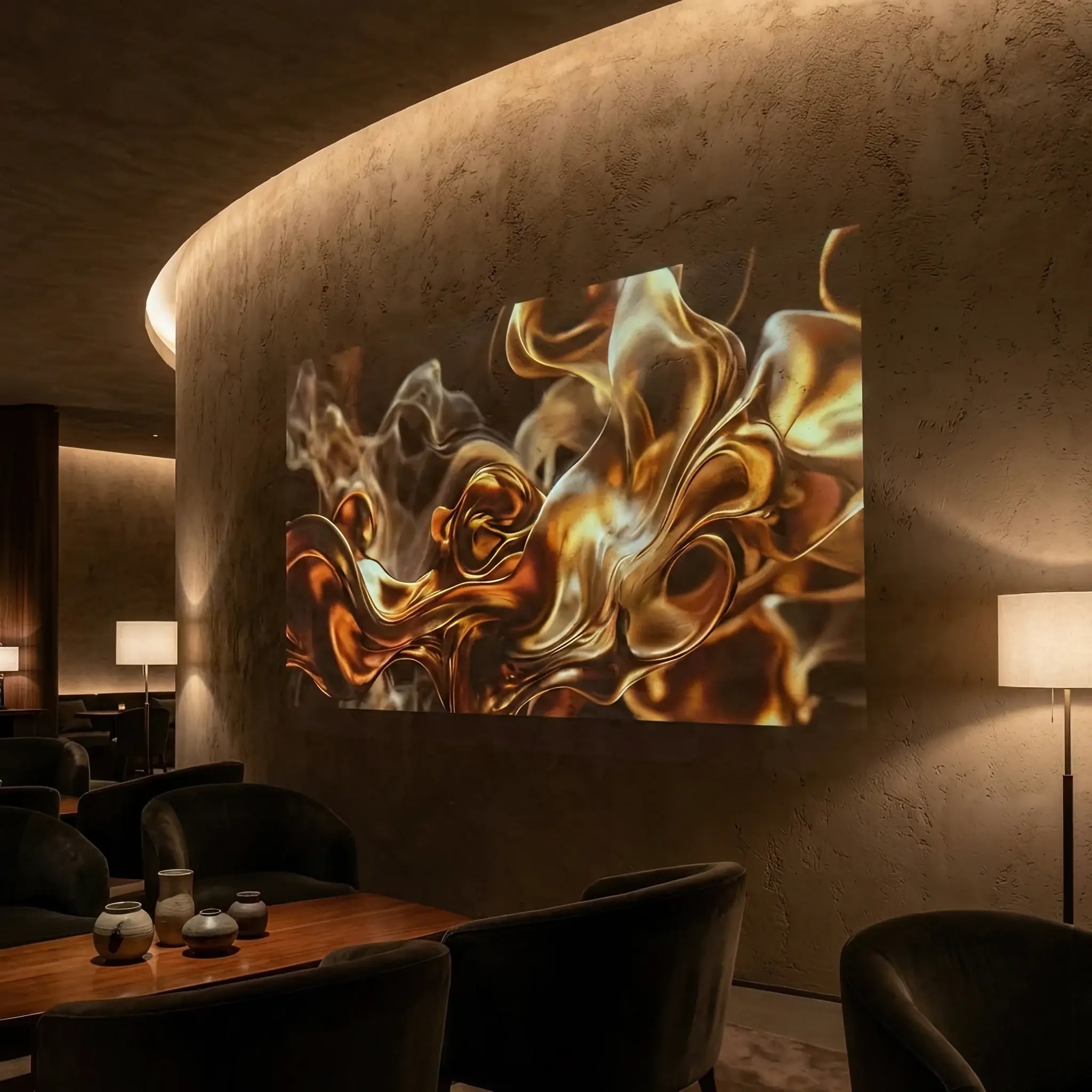 Архитектура и дизайн: Интерьер вестибюль с выразительными текстурами Carbon-Capture бетона