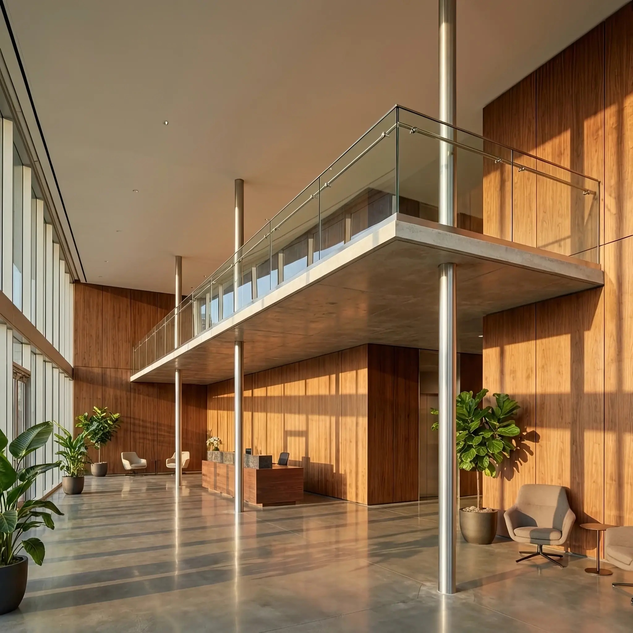 Архитектура и дизайн: Сверхтонкая, почти бумажная на вид бетонная скамья в вестибюль, обладающая феноменальной прочностью