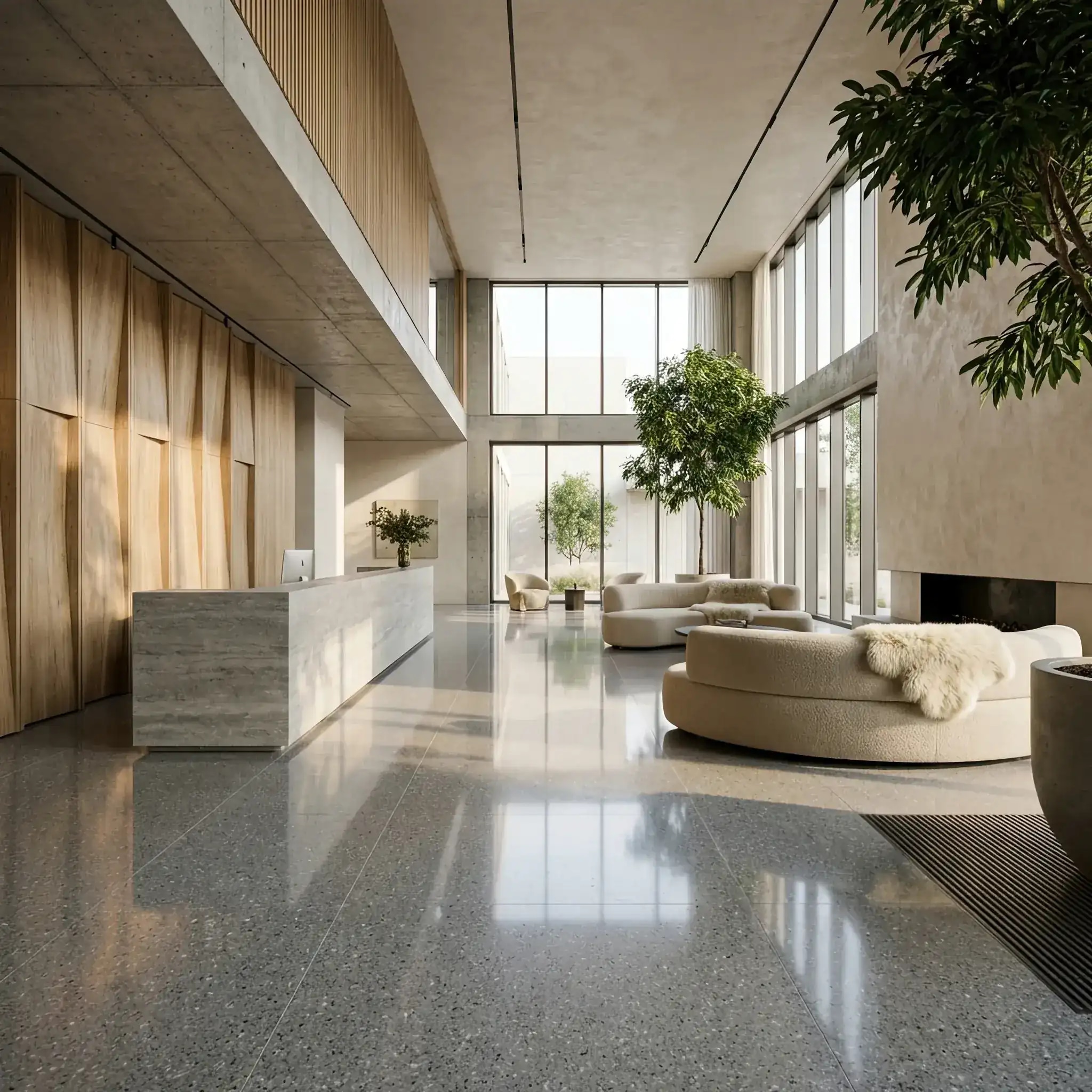 Архитектура и дизайн: Стеклянная колонна в вестибюль с биолюминесцентным раствором, содержащим ДНК-архивы данных