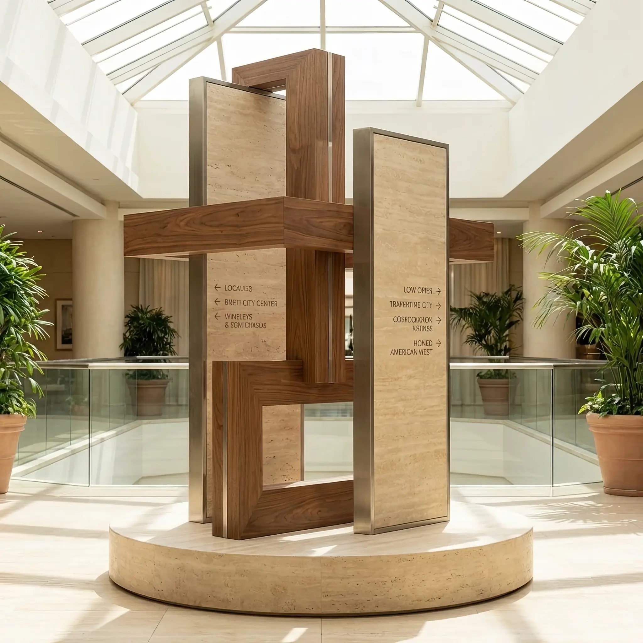 Архитектура и дизайн: Поверхность навигационного киоска в вестибюль идеально зеркальна: царапины от ключей исчезают сами собой благодаря нано-композиту