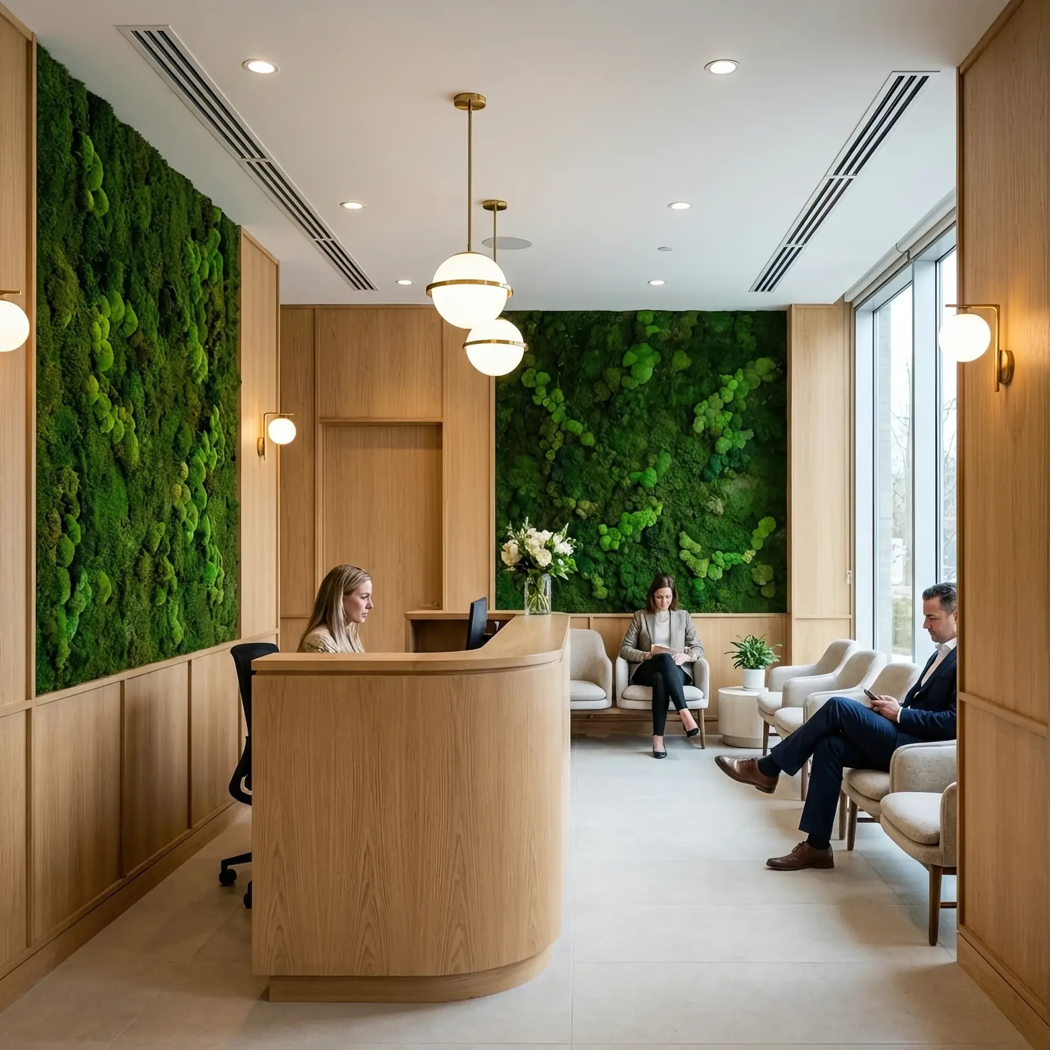 Архитектура и дизайн: Элегантное вестибюль с интегрированной в пол и стены системой тактильных указателей из латуни и камня