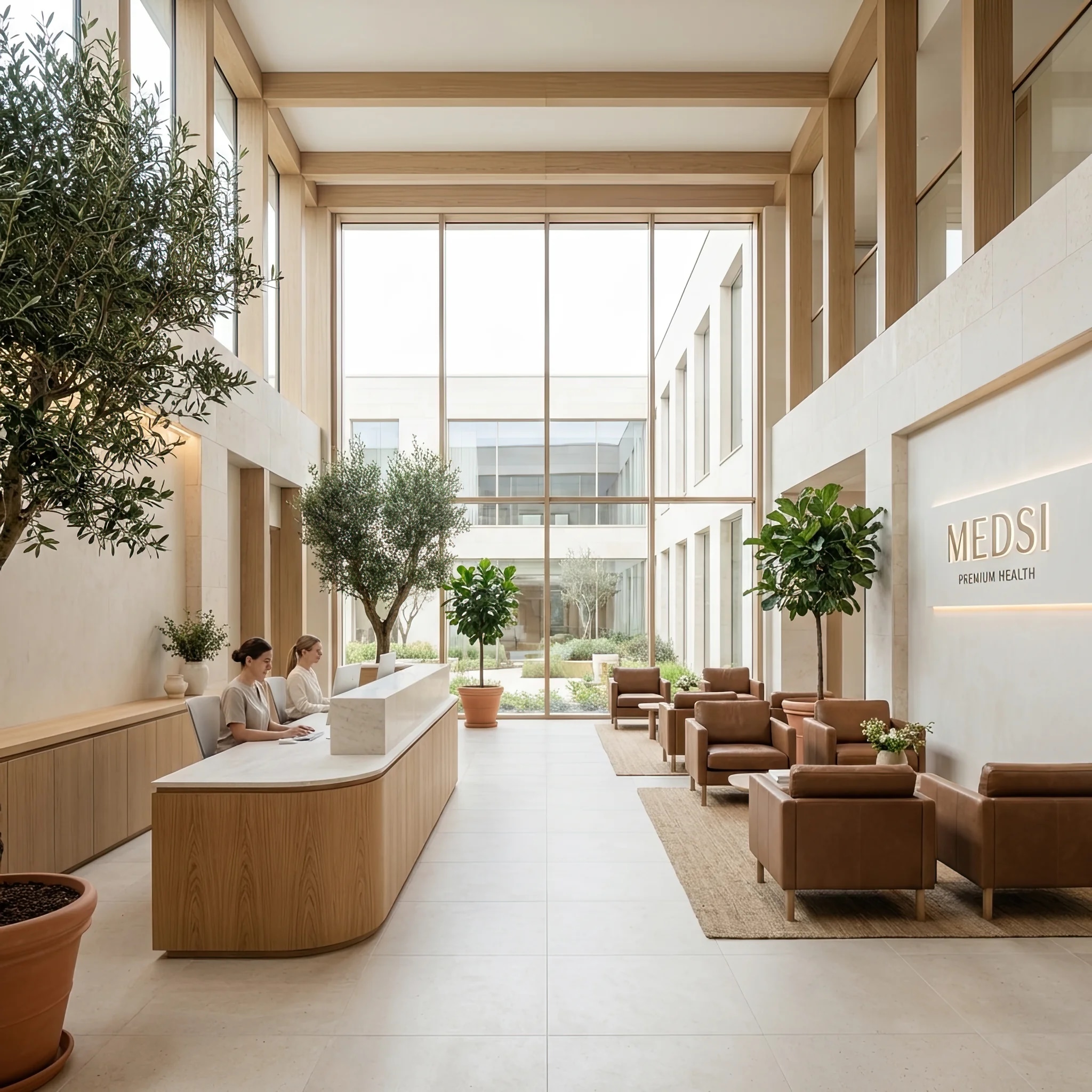 Стойка ресепшен для клиники премиум-класса Medsi - МЕДИЦИНА