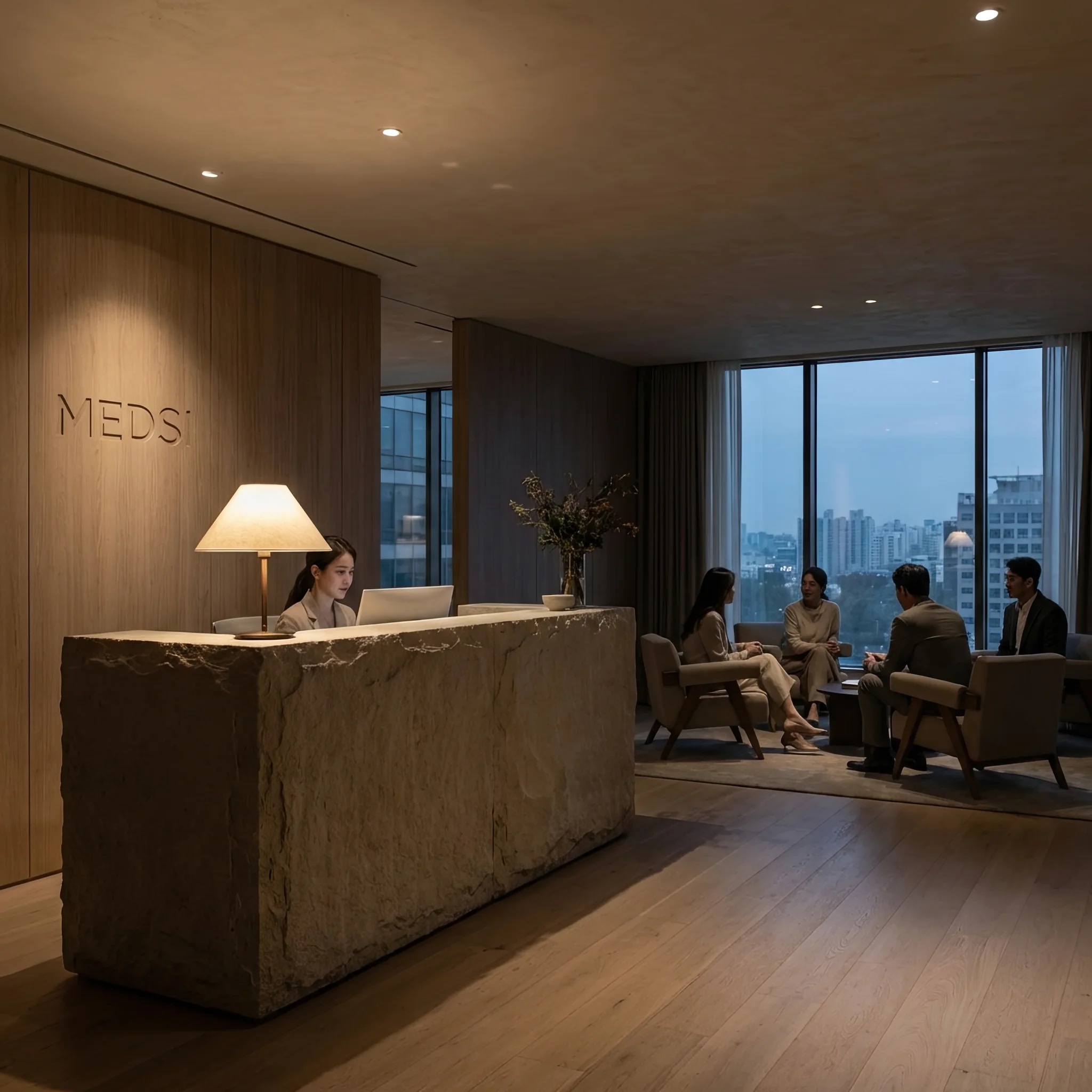 Травертин и латунь