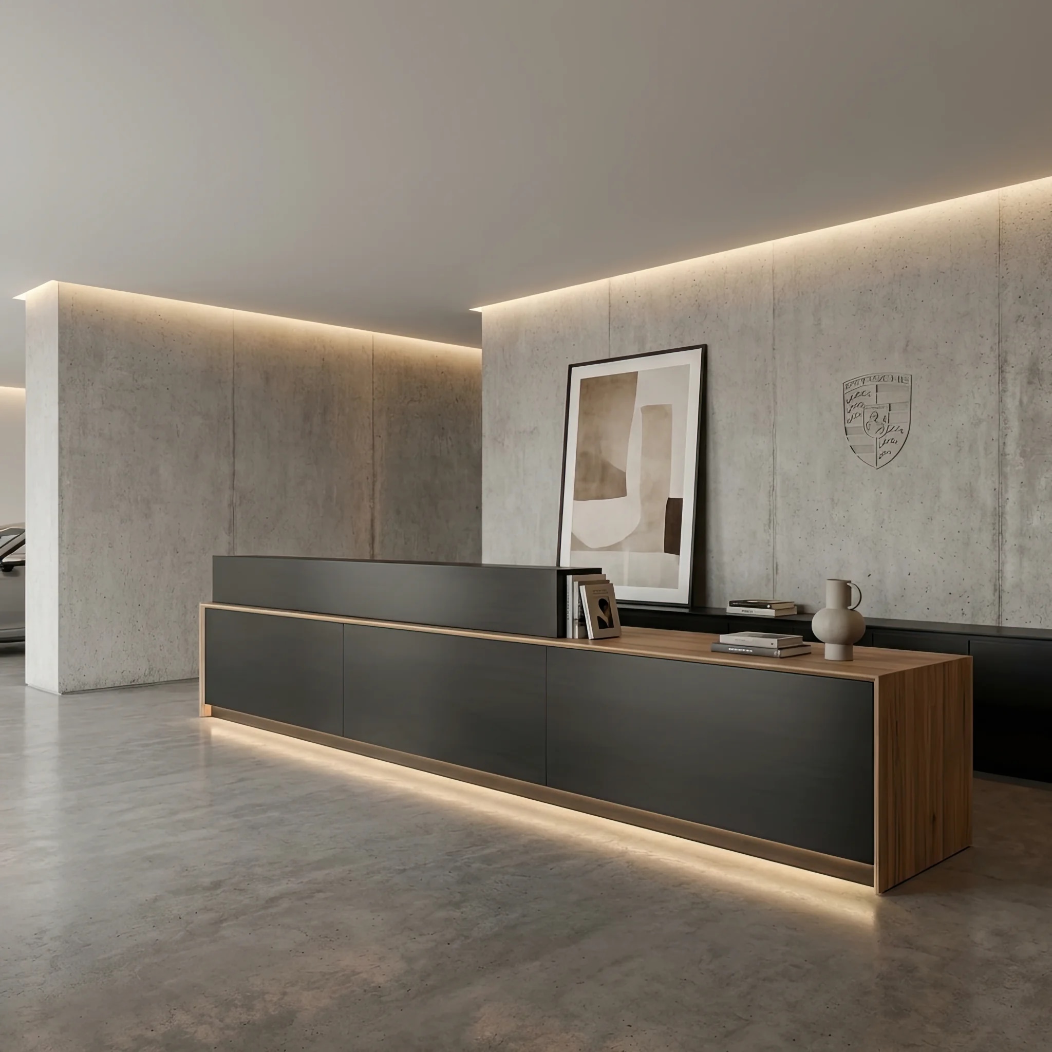 Стойка ресепшен для Porsche Centre - ШОУРУМ