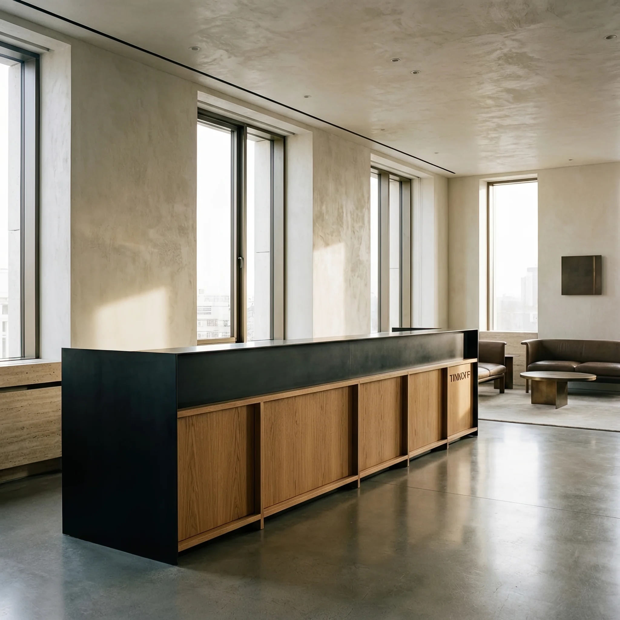Стойка ресепшен для флагманского офиса Tinkoff - ОФИС