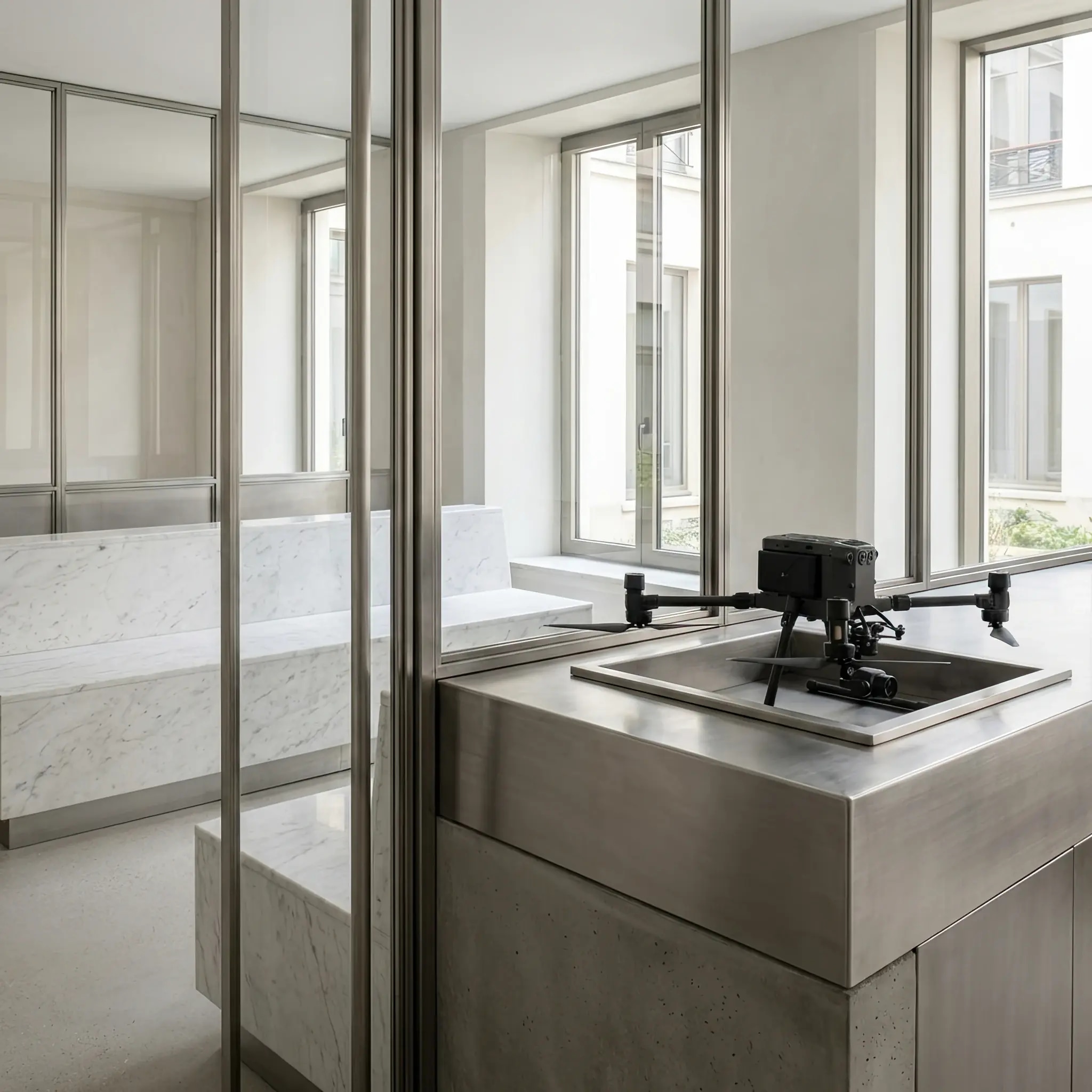 Архитектура и дизайн: Дроны-алхимики прецизионно дозируют кислород и фитонциды в зоне зимнего сада вестибюль