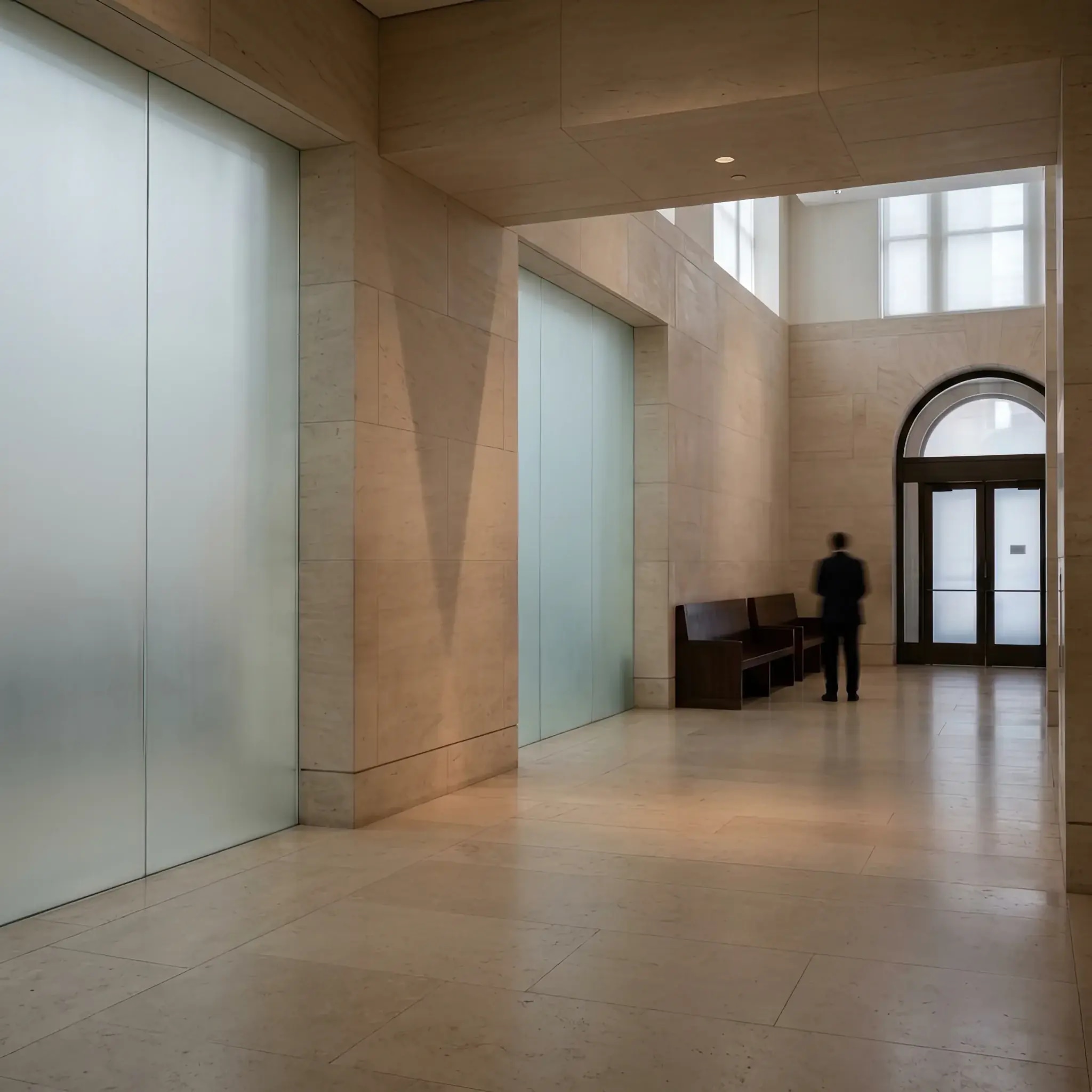 Архитектура и дизайн: Огромный белый терминал космопорта с панорамным видом на взлетную полосу и бионическими стойками регистрации