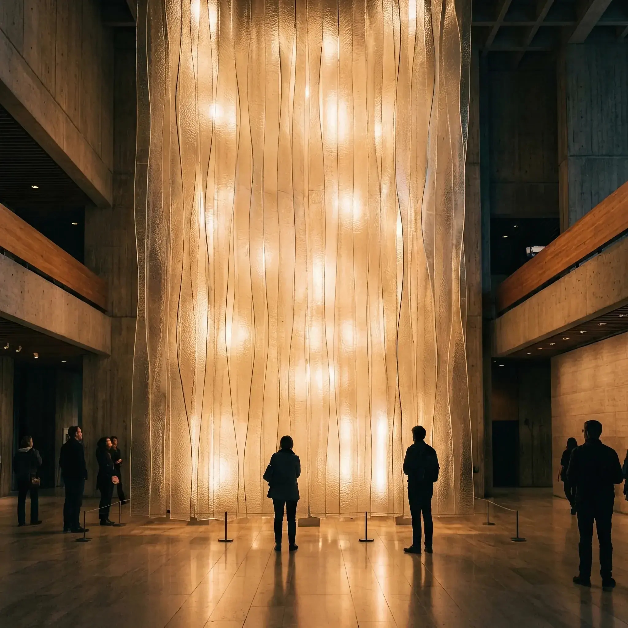 Архитектура и дизайн: Сложная световая инсталляция в вестибюль под защитой нано-покрытия, усиливающего яркость и чистоту свечения