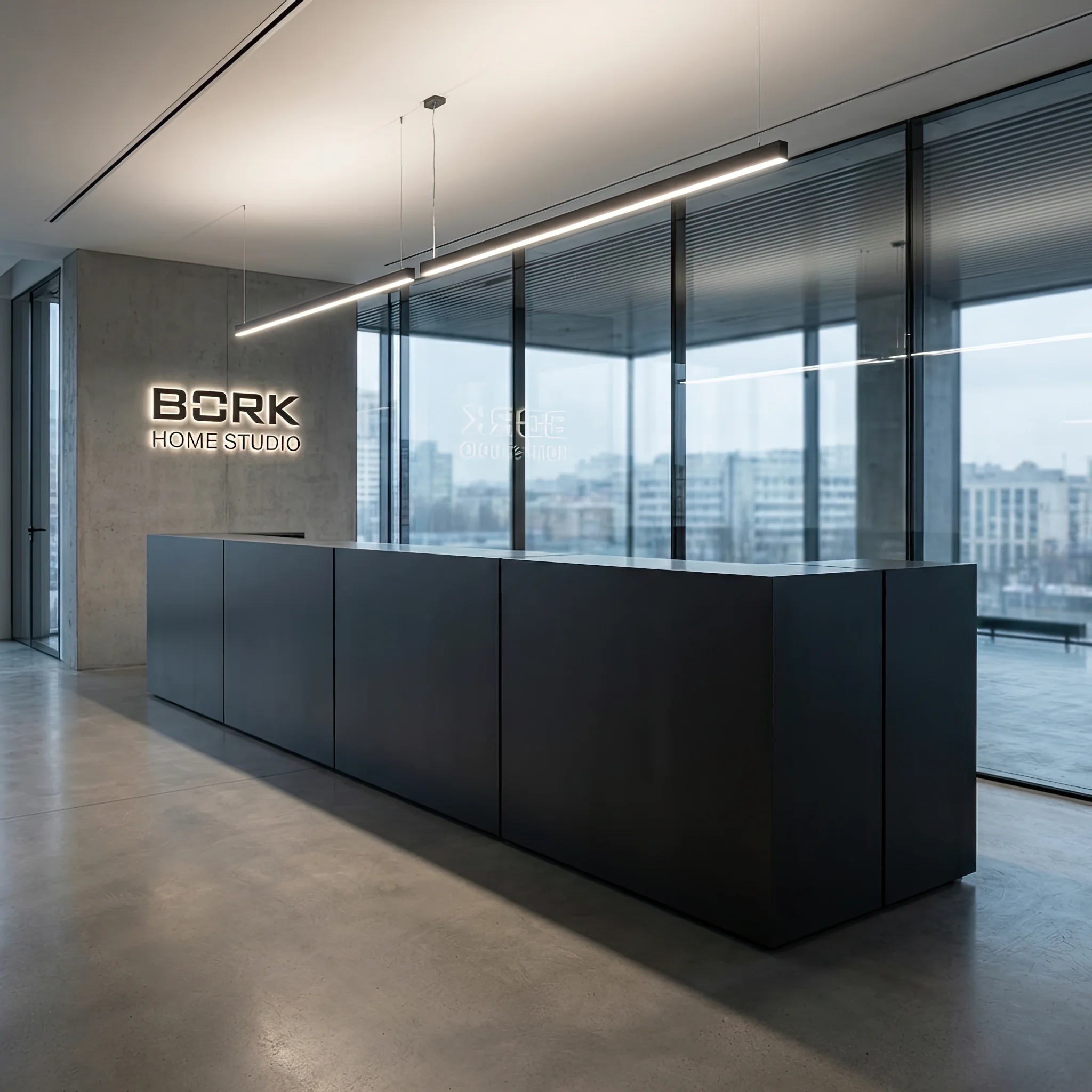 Стойка ресепшен для флагманского магазина Bork