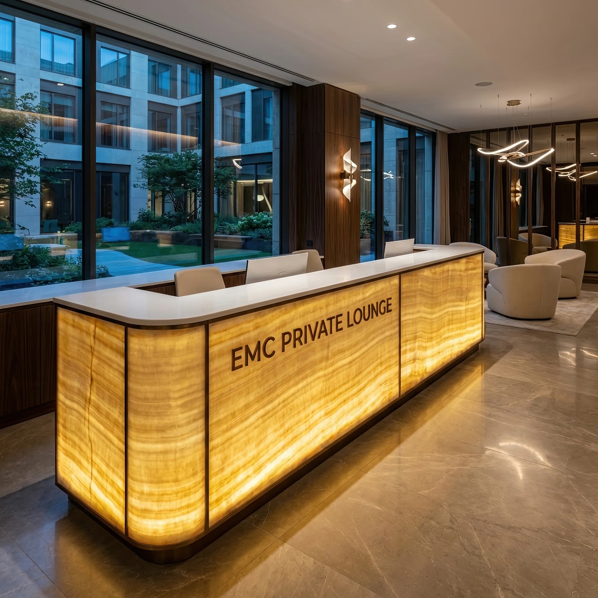 Стойка ресепшен для Европейского медицинского центра