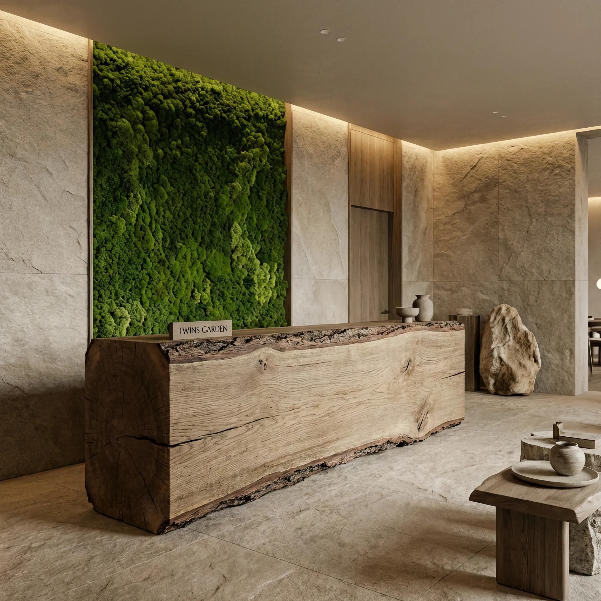 Стойка ресепшен для ресторана Twins Garden